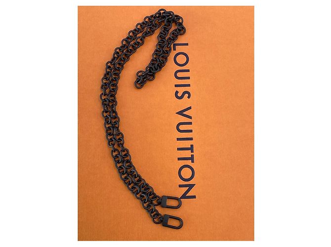 tracolla amovibile catena Louis Vuitton nera Nero - vista 7