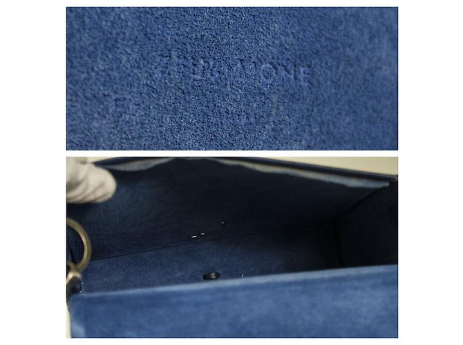 Zeus + Dione Attiki Borsa a tracolla a tracolla con nappa in pelle blu - vista 7