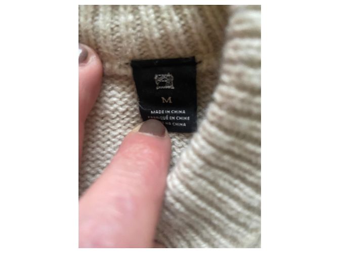 Scotch and Soda Strickpullover Sternenmuster Wolle Beige M - Ansicht 10