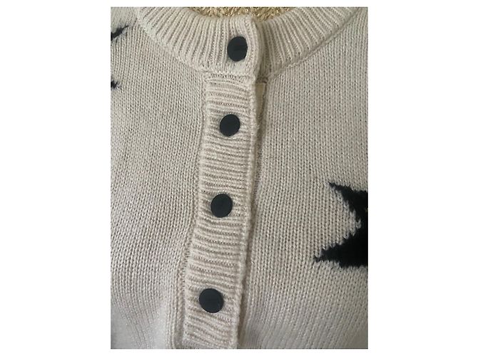 Scotch and Soda Strickpullover Sternenmuster Wolle Beige M - Ansicht 3