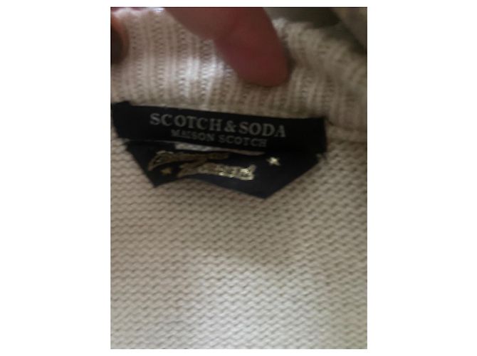 Scotch and Soda Strickpullover Sternenmuster Wolle Beige M - Ansicht 8
