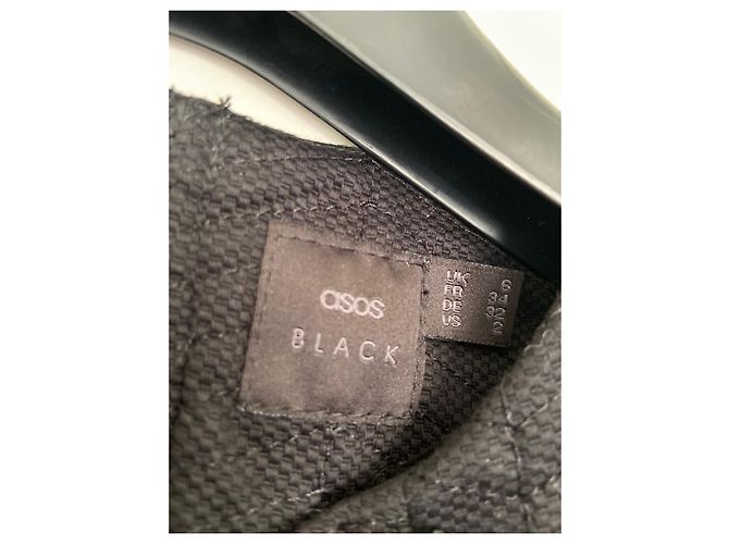 Minivestido Asos Black de algodón negro - vista 2