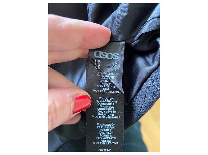 Minivestido Asos Black de algodón negro - vista 6
