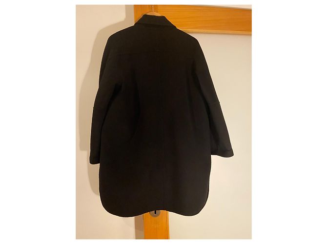 Abrigo Marella negro de lana oversize Talla 40 - vista 2