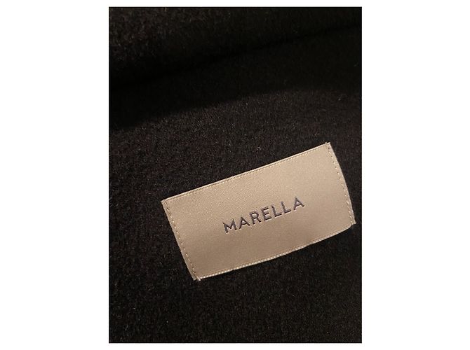 Abrigo Marella negro de lana oversize Talla 40 - vista 3