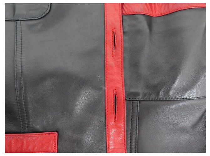 COMPLETO CHANEL NERO E ROSSO GIACCA E GONNA GIACCA E GONNA NERO ROSSO - vista 10