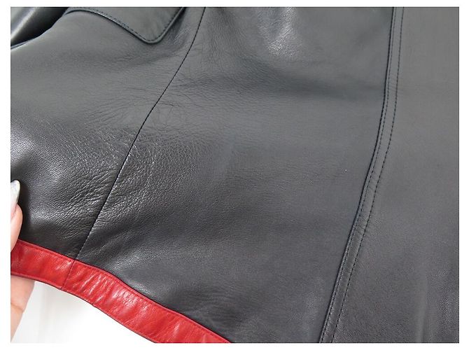 COMPLETO CHANEL NERO E ROSSO GIACCA E GONNA GIACCA E GONNA NERO ROSSO - vista 11