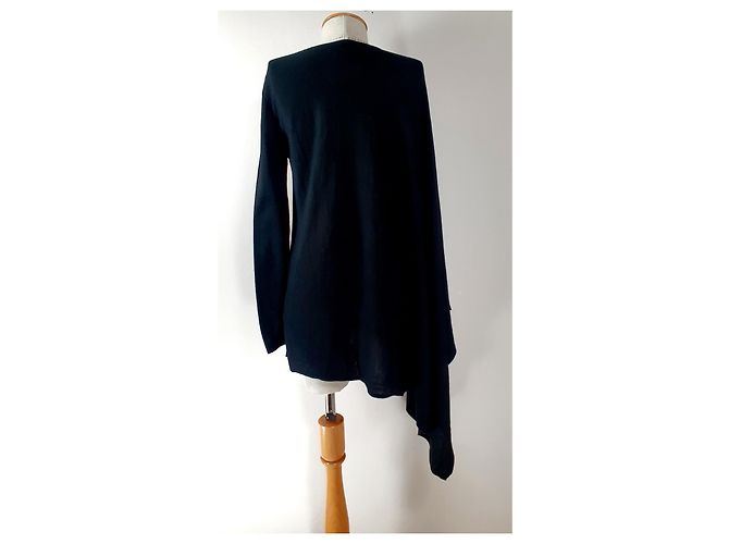 Jersey Poncho Oversize de Lana Negro Cos - vista 4