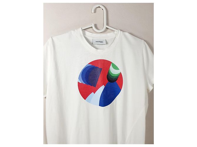 Camiseta Courreges blanca de algodón Blanco Multicolor - vista 2
