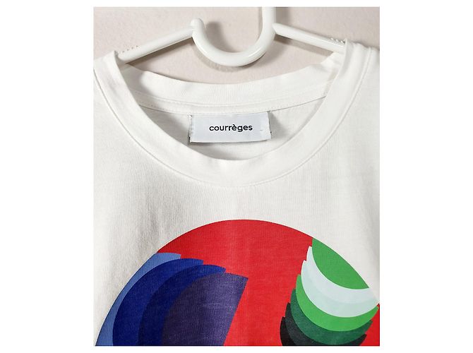 Camiseta Courreges blanca de algodón Blanco Multicolor - vista 5