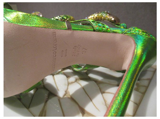 Autre Marque Sandali Gioiello Gianmarco Lorenzi serpente verde - vista 11