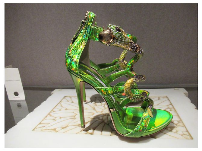 Autre Marque Sandali Gioiello Gianmarco Lorenzi serpente verde - vista 2