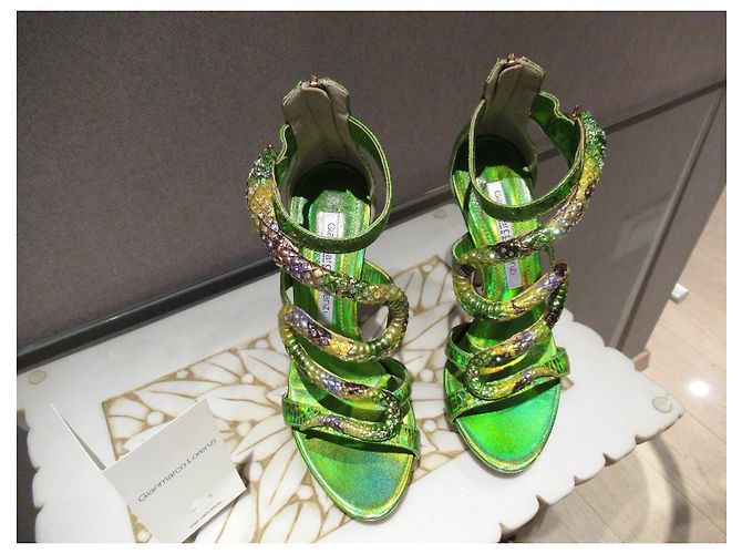 Autre Marque Sandali Gioiello Gianmarco Lorenzi serpente verde - vista 4
