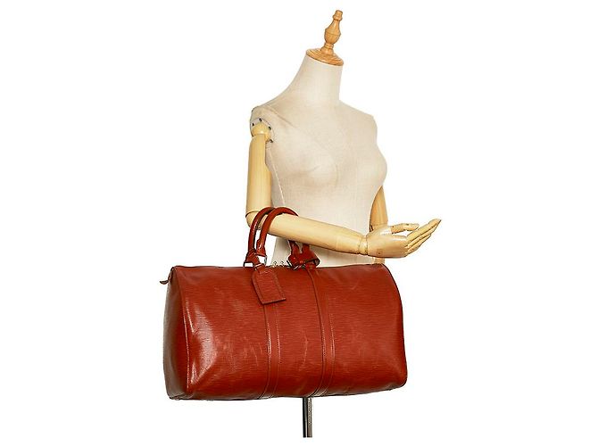 Louis Vuitton Epi Keepall 45 M42973 Marrone - vista 13