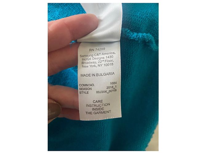 Diesel Blaue Kapuzenstrickjacke aus Baumwolle - Ansicht 10