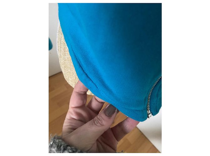 Diesel Blaue Kapuzenstrickjacke aus Baumwolle - Ansicht 4