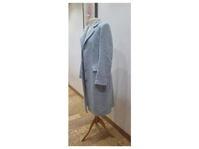 Mila Shön Abrigo de lana bouclé Mila Schon Azul Bebé Turquesa - vista 10