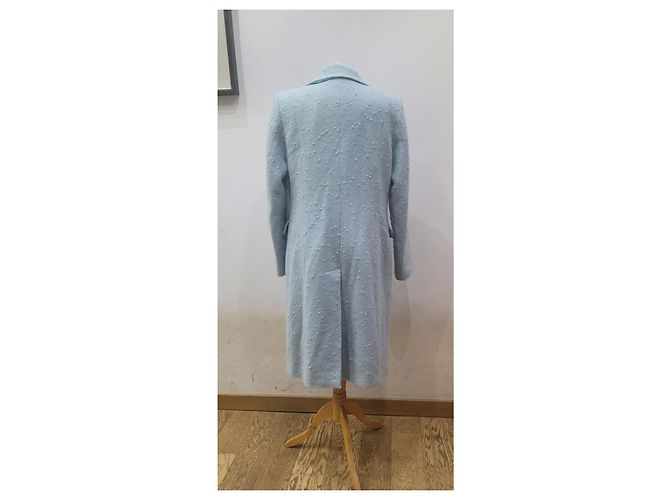 Mila Shön Abrigo de lana bouclé Mila Schon Azul Bebé Turquesa - vista 2