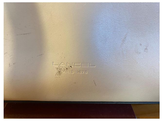 Lancel L Tasche Dreifarbiges Leder Schwarz Beige Rot Mehrfarben - Ansicht 3