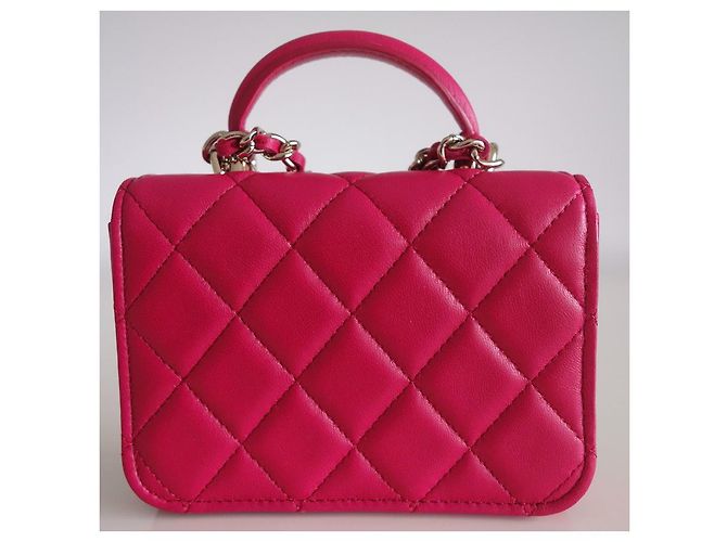 Timeless Chanel mini pochette fucsia classica Rosa - vista 2