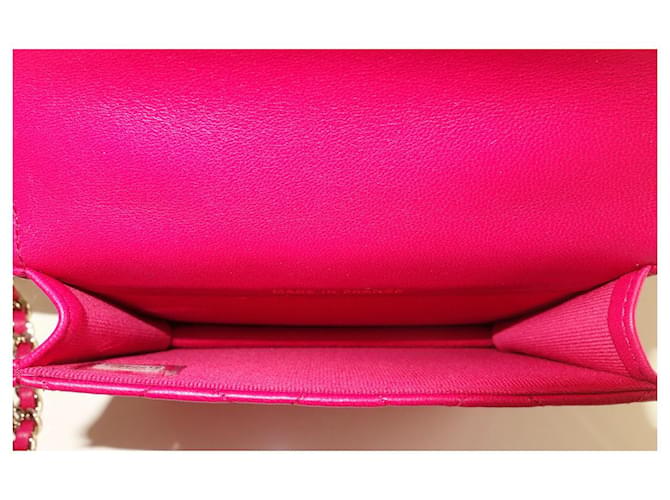 Timeless Chanel mini pochette fucsia classica Rosa - vista 7
