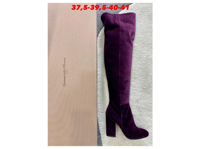 botas gianvito rossi nuevas Morado oscuro - vista 2
