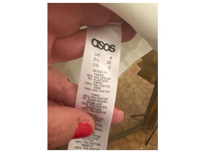 Top Asos con Cuello Asimétrico Crema - vista 3