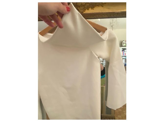 Top Asos con Cuello Asimétrico Crema - vista 4