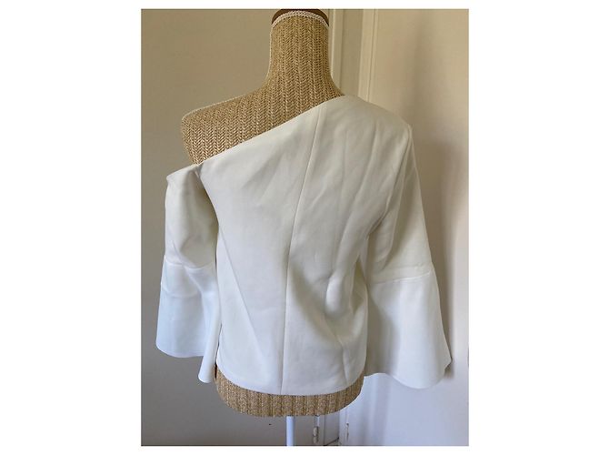Top Asos con Cuello Asimétrico Crema - vista 5