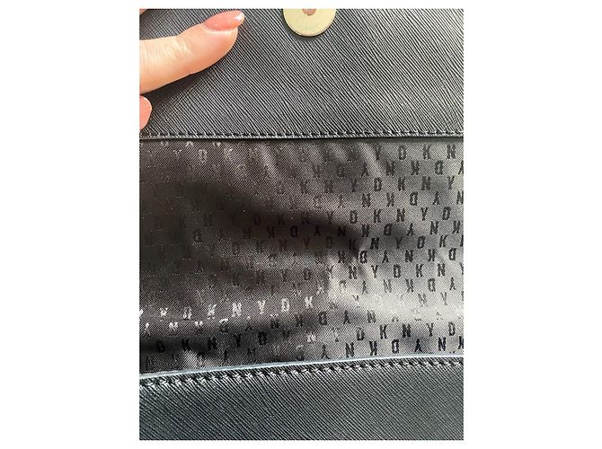 Borsa Dkny in pelle nera Nero - vista 3