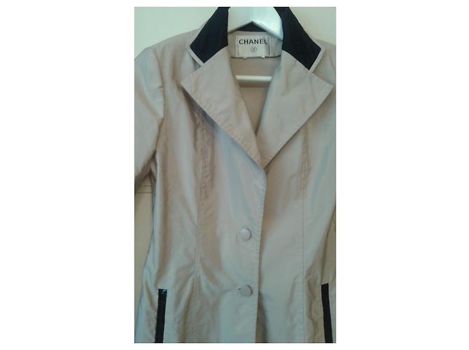 Chanel Jacke Beige aus Polyamid Größe 36 - Ansicht 4