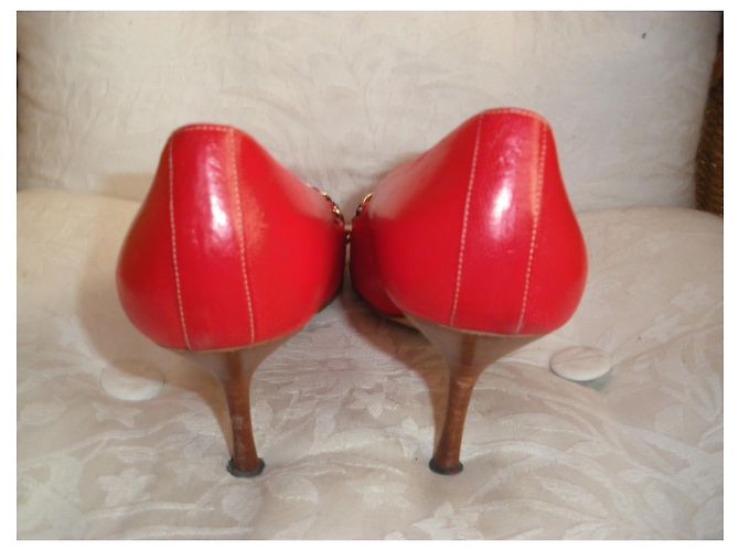 Décolleté Gucci in pelle rossa 40 Rosso - vista 5