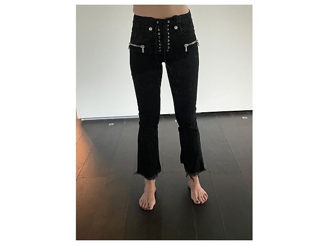 Vaqueros bootcut Unravel Project negros - vista 5