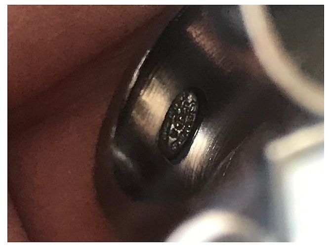 Anello Maxi Chanel Nero e Bianco Metallo Taglia 55 Grigio - vista 8