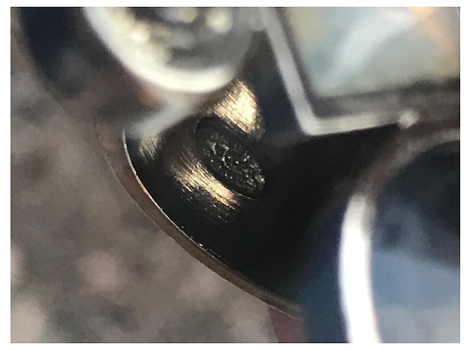 Anello Maxi Chanel Nero e Bianco Metallo Taglia 55 Grigio - vista 9
