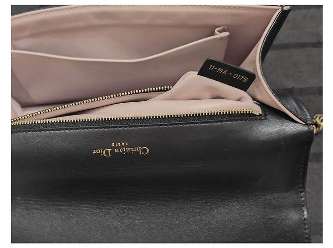 Borsa Christian Dior Diorama in pelle nera floreale Nero - vista 3