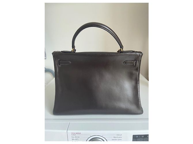 Hermès Kelly 32 Ritorno Marrone scuro - vista 4
