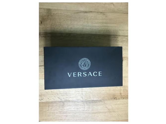 Versace Pool Slide Printed Rubber Size 36 Black Golden - view 5