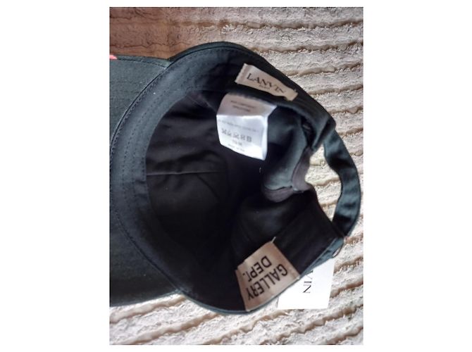 Cappello Lanvin in cotone con logo ricamato verde - vista 2