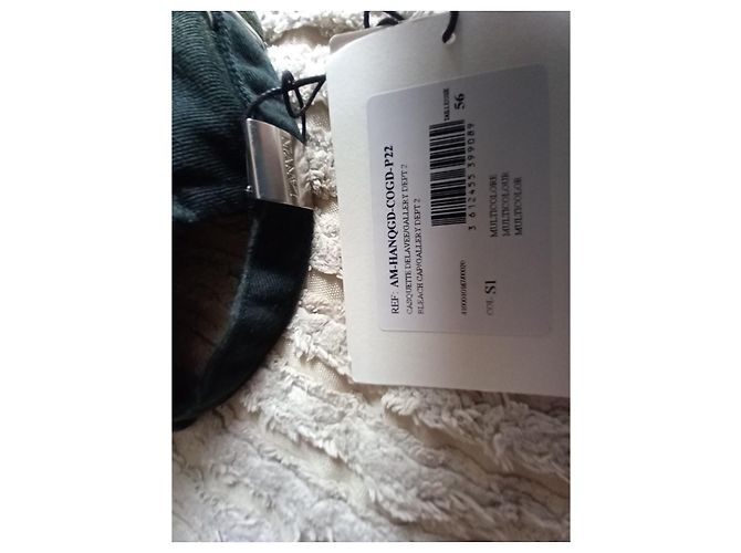 Cappello Lanvin in cotone con logo ricamato verde - vista 5