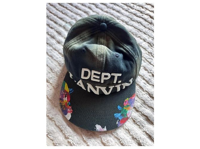 Cappello Lanvin in cotone con logo ricamato verde - vista 7