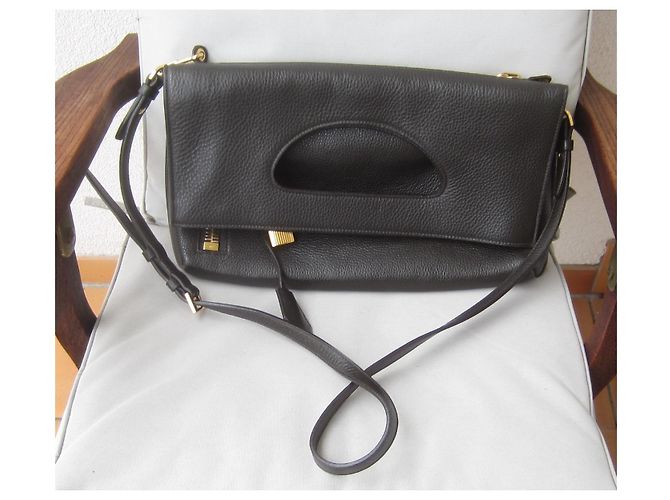 Borsa a mano Tom Ford Alix in pelle cioccolato - vista 3