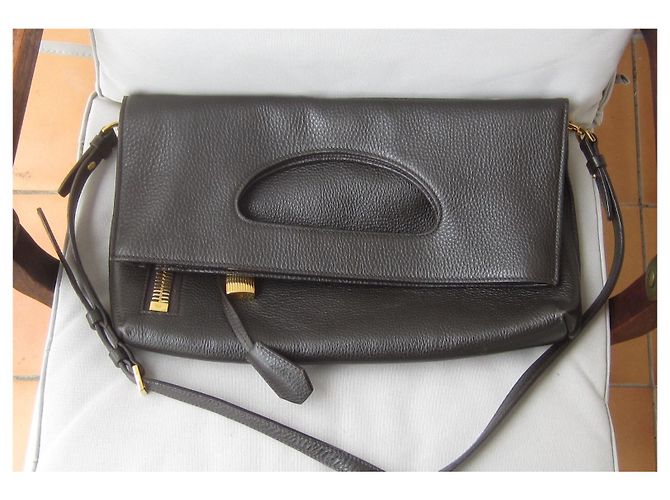Borsa a mano Tom Ford Alix in pelle cioccolato - vista 4