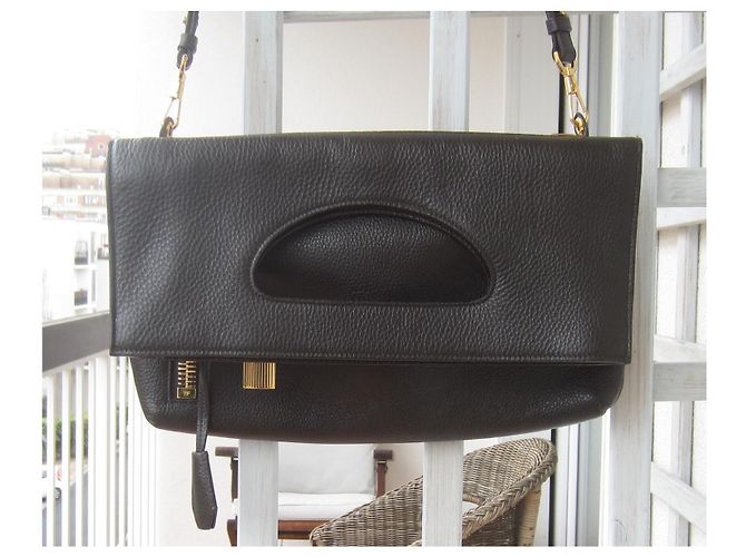 Borsa a mano Tom Ford Alix in pelle cioccolato - vista 9