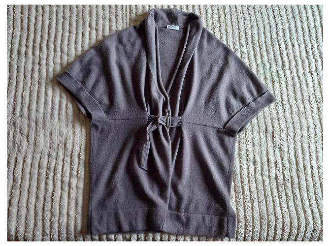 Ärmelloser Pullover Brunello Cucinelli grau aus Kaschmir 42 - Ansicht 5