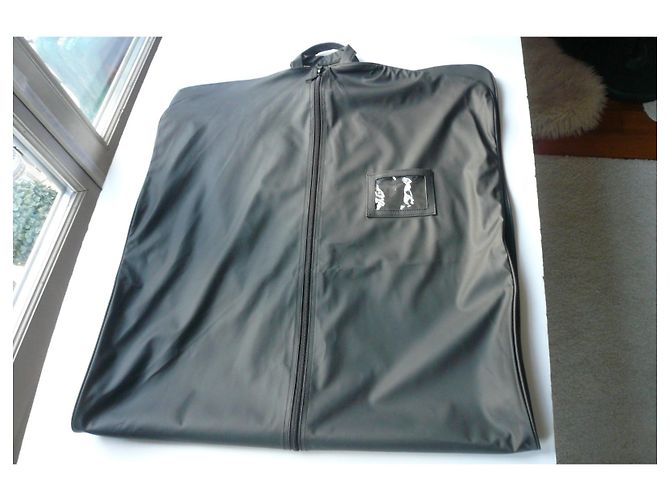 CHANEL Housse de vêtement toile imperméable Voyage TBE Noir - vue 5