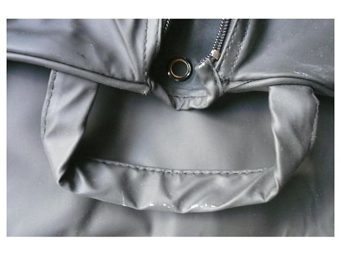 CHANEL Housse de vêtement toile imperméable Voyage TBE Noir - vue 6