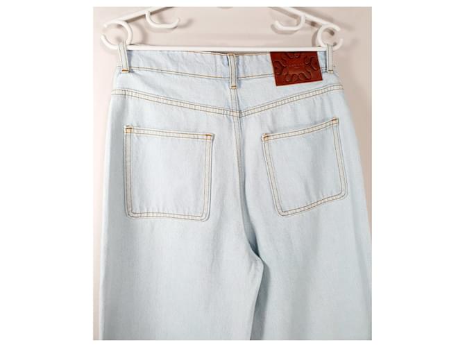Jeans anchos Sandro azules de algodón con bolsillos bordados - vista 4