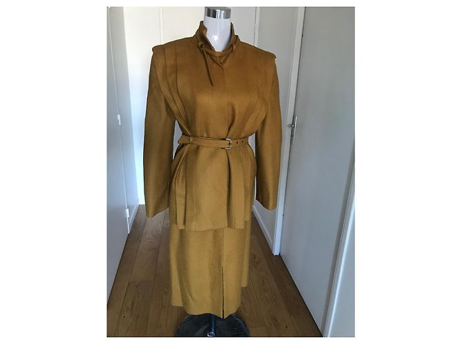 Dior Rockanzug Wolle Senfgelb - Ansicht 2