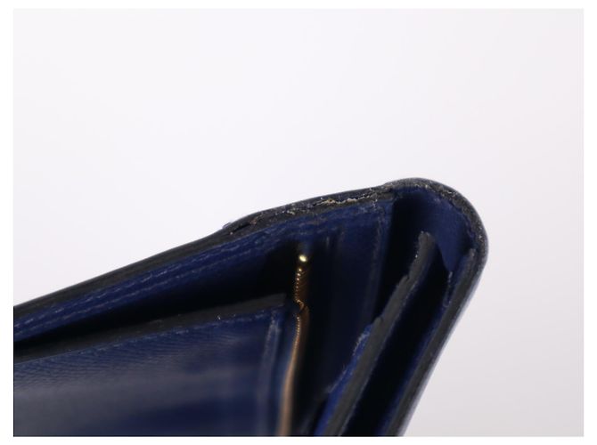 Béarn Hermès cartera Bearn de piel Azul marino - vista 10